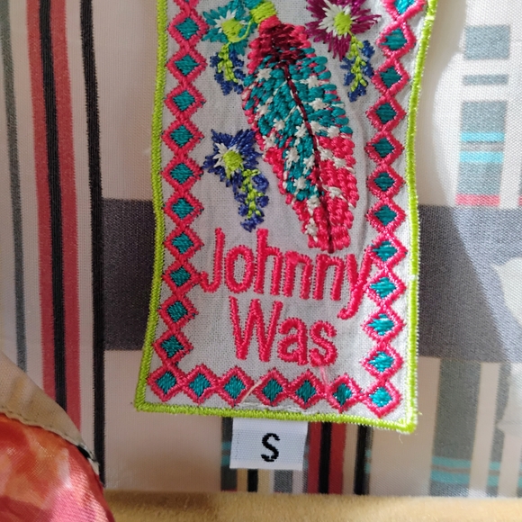 Johnny Was Multicolor Plaid Button Front Blouse - Picture 4 of 4
